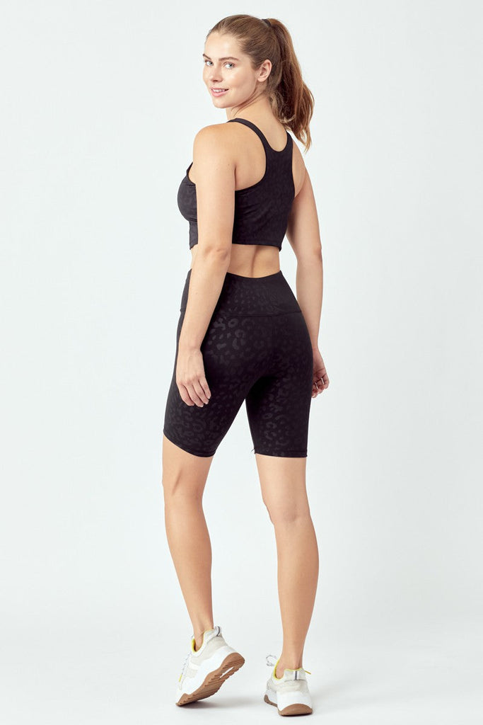 2 Piece Fringed Leopard Pattern Active Set - annva-usa