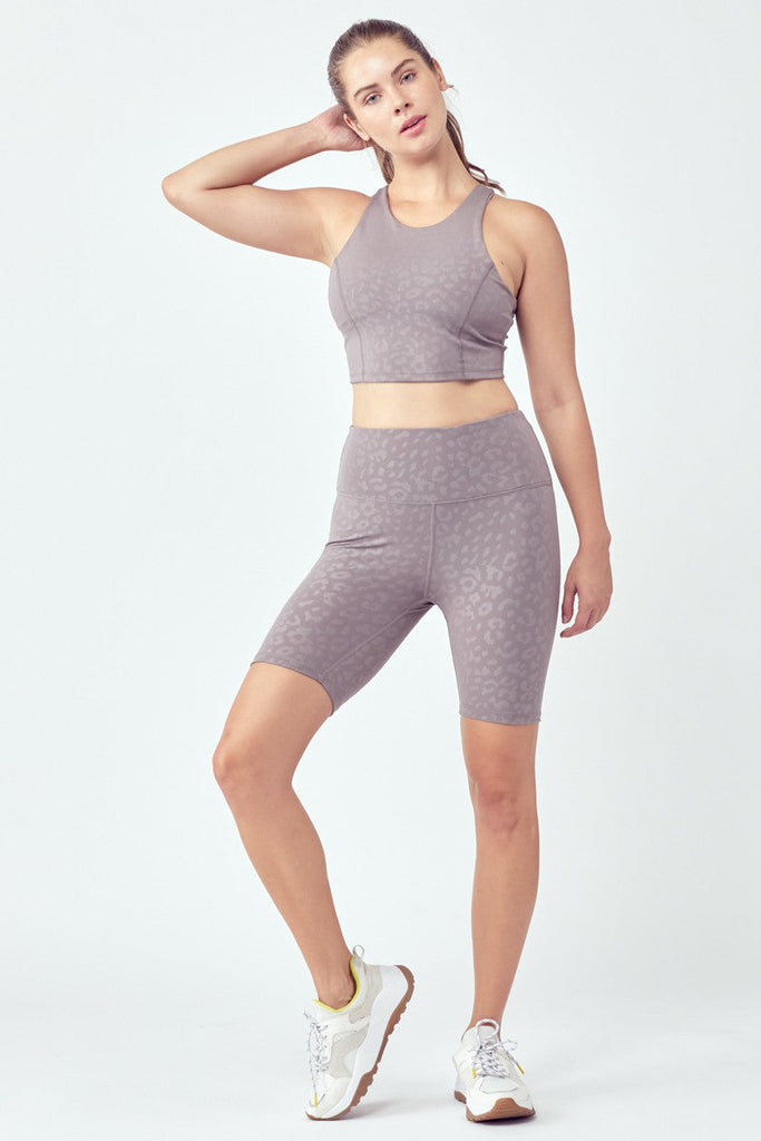 2 Piece Fringed Leopard Pattern Active Set - annva-usa