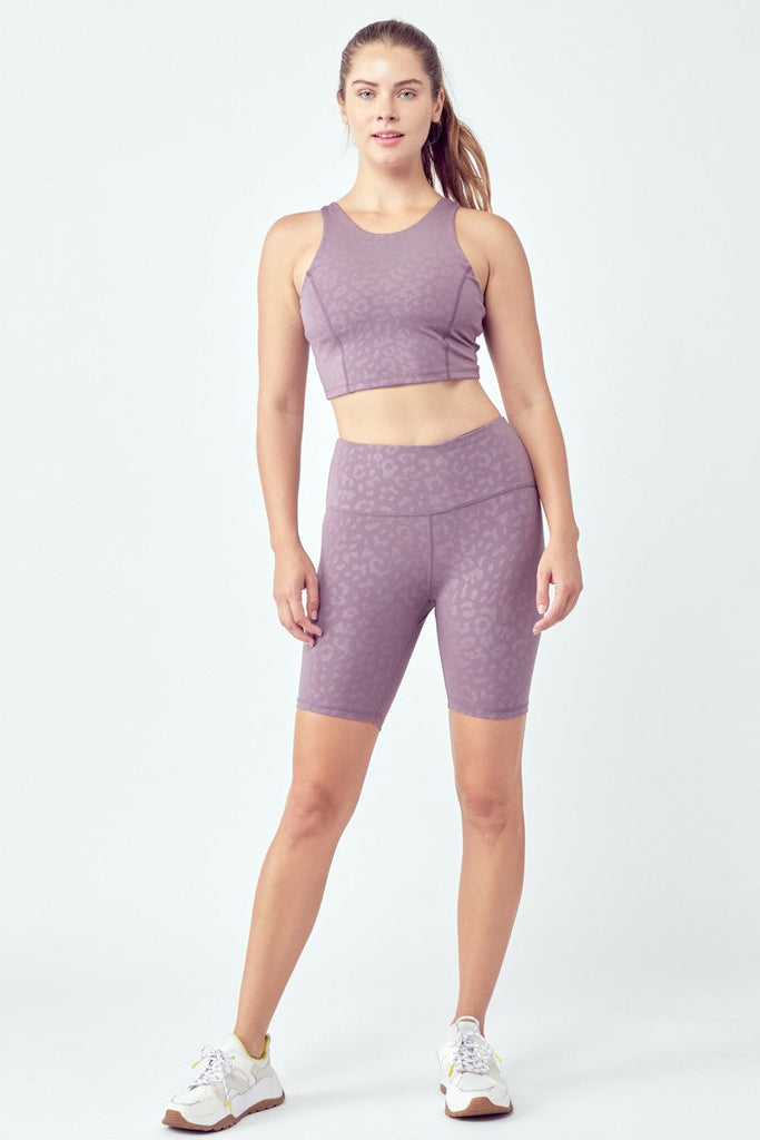 2 Piece Fringed Leopard Pattern Active Set - annva-usa