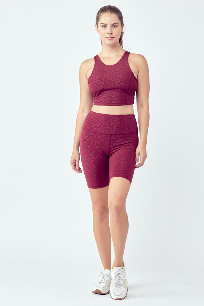 2 Piece Fringed Leopard Pattern Active Set - annva-usa