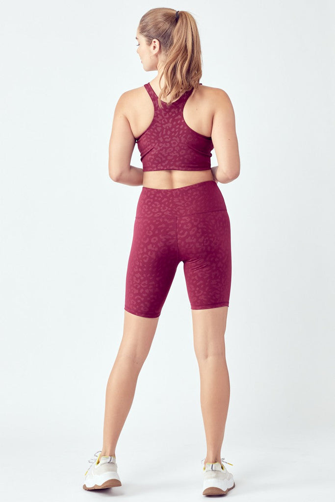 2 Piece Fringed Leopard Pattern Active Set - annva-usa
